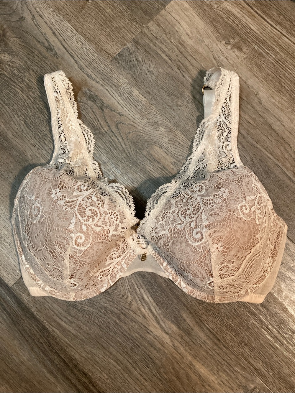 THIRDLOVE 24/7 Lace Contour Plunge Bra 35EBardot Lace Underwire Bra - Ivory